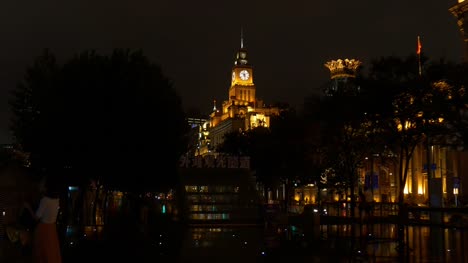 night-illuminated-shanghai-famous-customs-house-panorama-4k-china