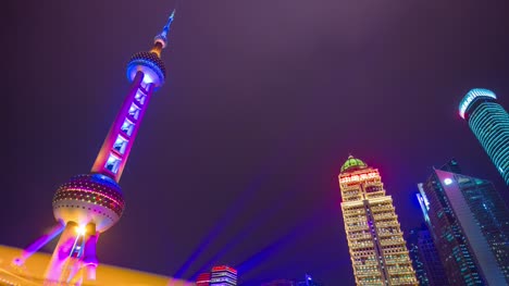 Nacht-erleuchtet-shanghai-berühmte-Perle-orientalischen-Turm-Ansicht-4k-Zeit-verfallen-China