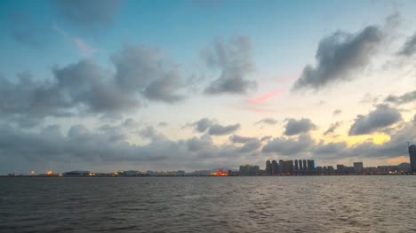 china-sunset-sky-zhuhai-cityscape-bay-panorama-4k-timelapse