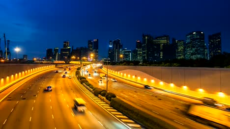 4K.-Zeit-Ablauf-Verkehr-auf-der-Straße-in-Singapur-city