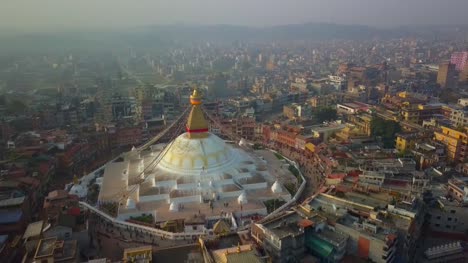 Stupa-Bodhnath-Kathmandu,-Nepal---October-26,-2017