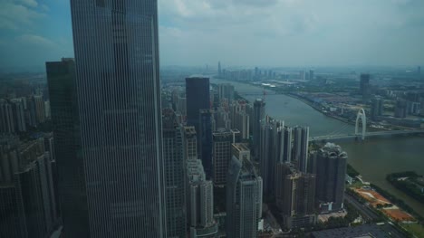 punto-de-vista-superior-de-paisaje-urbano-centro-días-guangzhou-abajo-china-panorama-4k