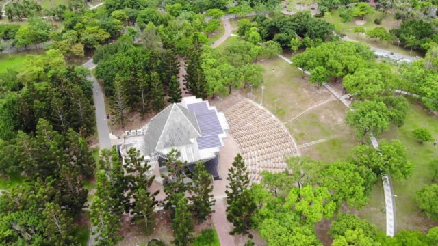 Top-view-aerial-of-park-in-taipei