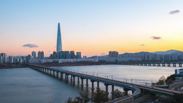 Tag-zur-Nacht-Zeitraffer-Video-von-Seoul-Stadtbild-Skyline-Timelapse-4K