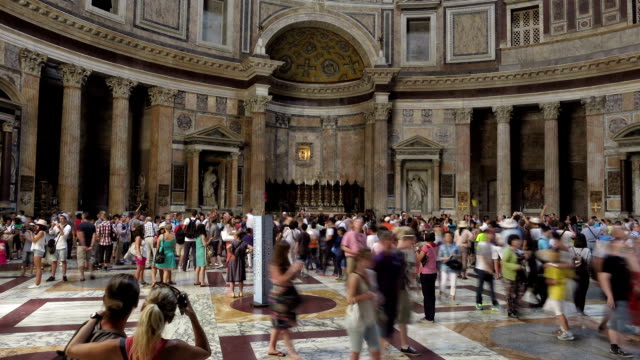 Italy-Rome-Pantheon-indoor-time-lapse