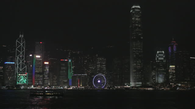 Horizonte-de-Hong-Kong-en-la-noche