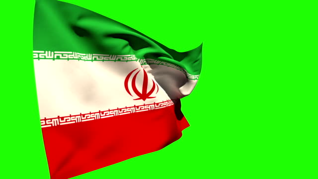 Amplio-Irán-bandera-nacional-y-viento