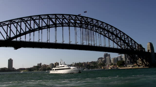 Passing-by-the-Harbour-bridge-filmed-from-a-ferry