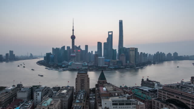 Shanghai-cityscape-,-4k-time-lapse