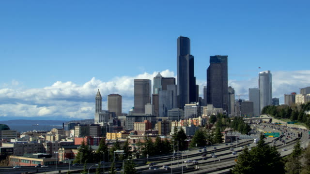 Die-Innenstadt-von-Seattle-Zeitraffer