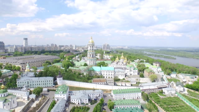 Vista-aérea-de-Kiev-Pechersk-Lavra,-Kiev,-Ucrania
