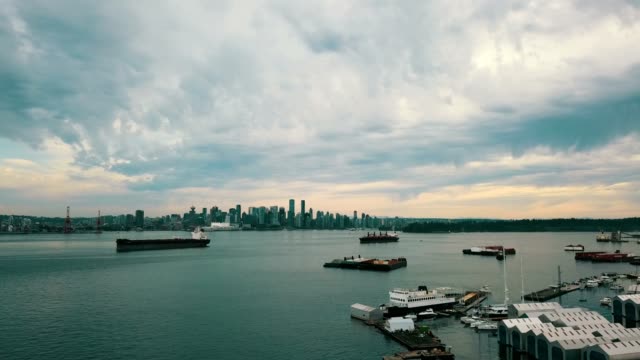 rising-aerial-of-Vancouver-downtown-from-Lonsdale