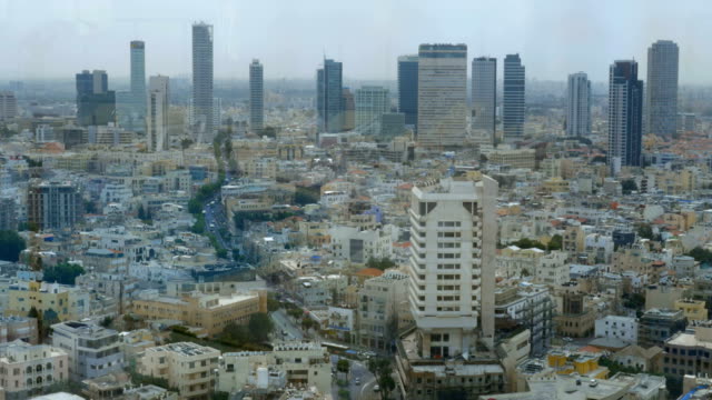 Tel-Aviv-city-view-in-daytime,-Israel