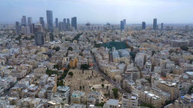 Aerial-Stadtbild-von-Tel-Aviv.-Architektur-in-Israel