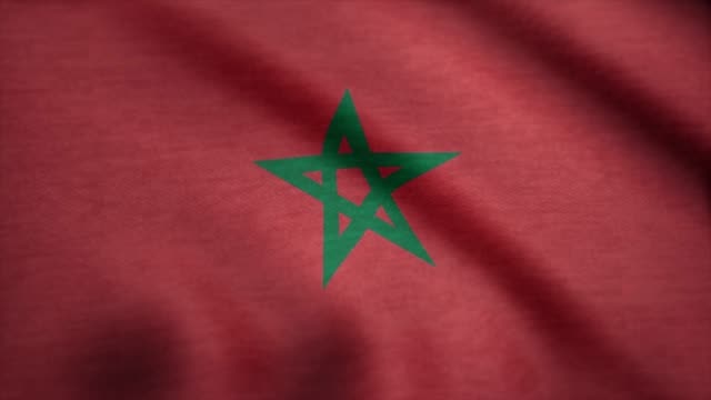 Marokko-Flagge-winken-Animation.-Flagge-von-Marokko-auf-wind