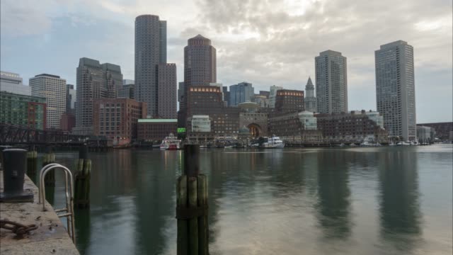 Timelapse-of-Boston-Skyline-in-Massachusetts.-USA.