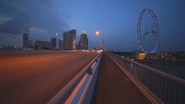 Timelapse-Verkehr-in-Singapur-Sheares