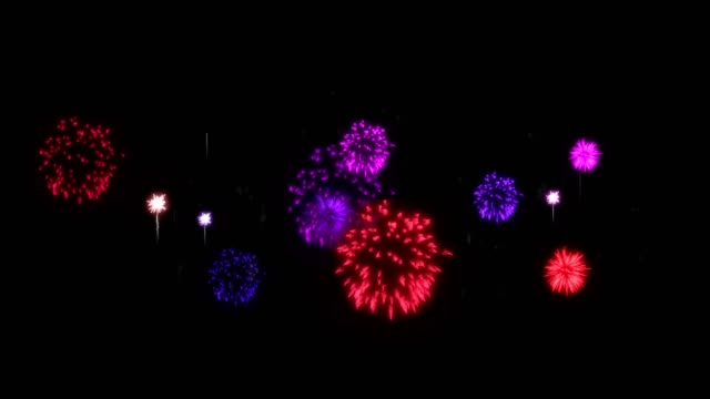 4K-firework.-Render.-Animation-background-of-purple-magenta-red-fireworks.-V10
