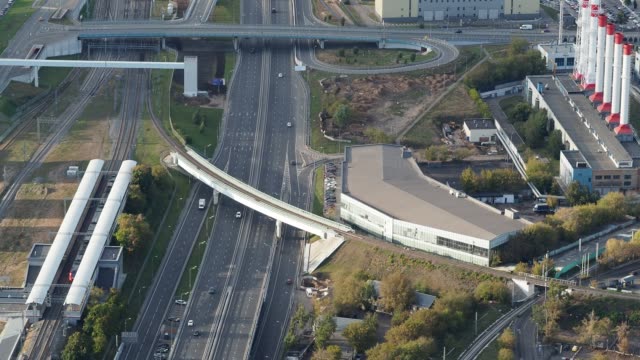 aerial-view-of-The-Third-Ring-Road-near-railway-station-in-Moscow