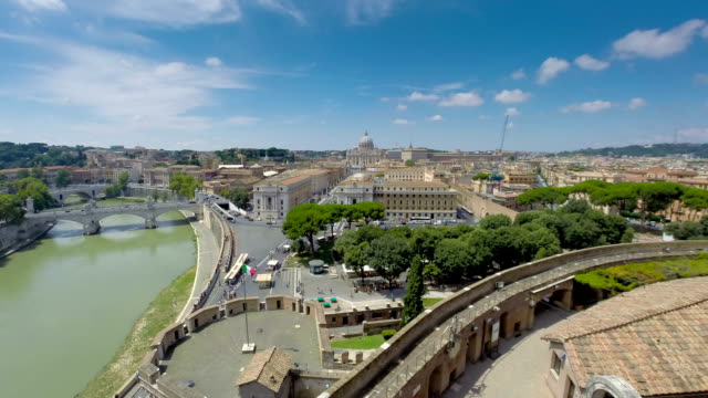 Italia-lapso-de-tiempo-de-la-ciudad-del-Vaticano-en-Roma