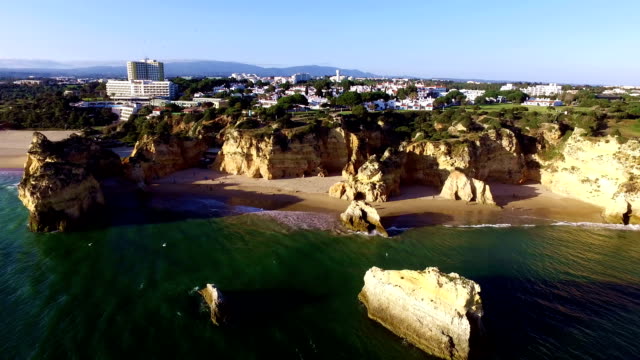Aerial-from-Praia-Tres-Irmaos-in-the-Algarve-Portugal