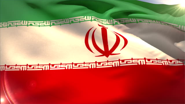 Große-iran-Flagge-Winken
