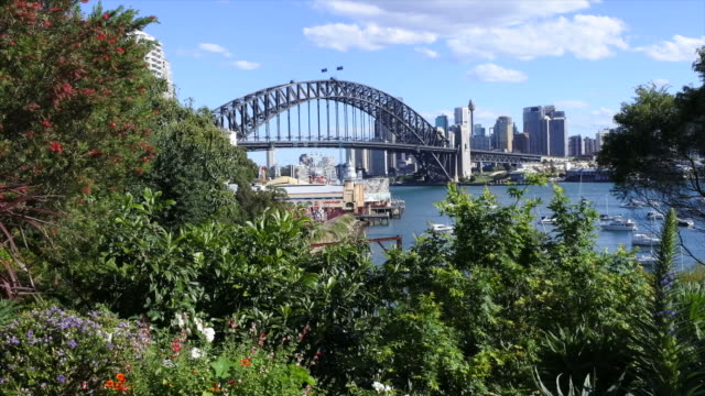 Panoramablick-über-die-Skyline-von-Sydney-Australien