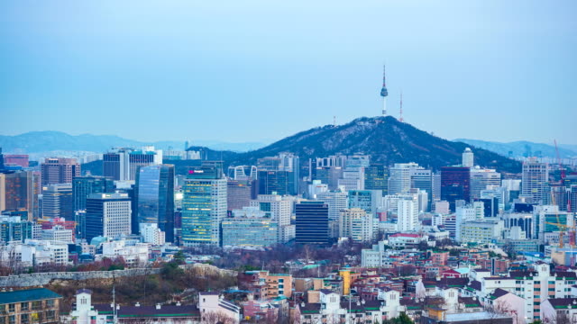 Skyline-von-Seoul-in-Südkorea