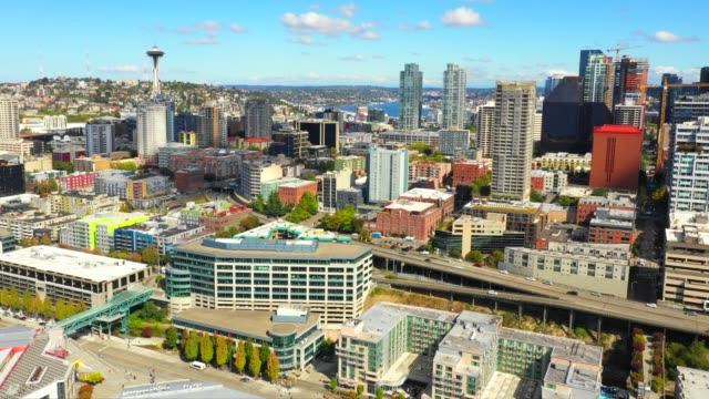 Luftbild-Drohne-Filmmaterial-Seattle-Washington-USA