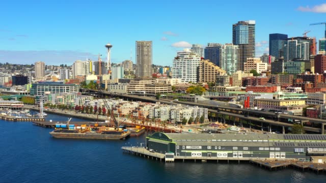 Aerial-drone-footage-Seattle-Washington-USA