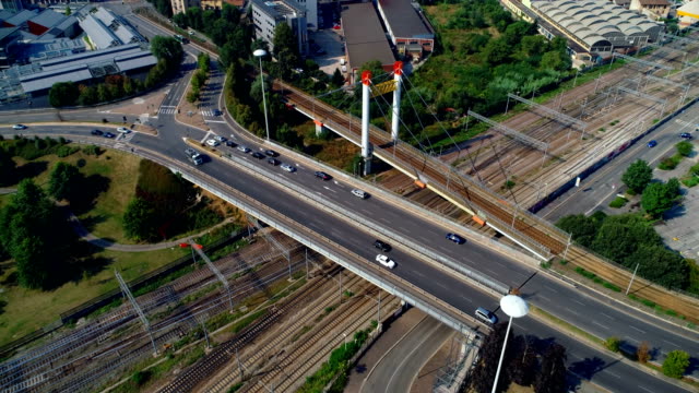 Aerial-view-of-elevated-road-4k