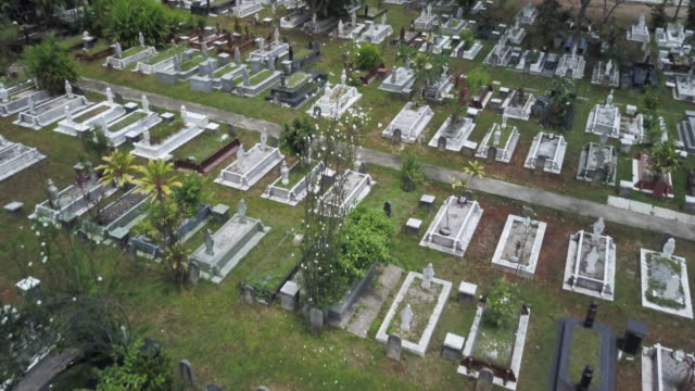 Luftaufnahmen-von-einem-muslimischen-Friedhof.