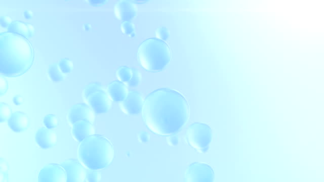 Flying-abstract-3d-glass-spheres-on-blue-background