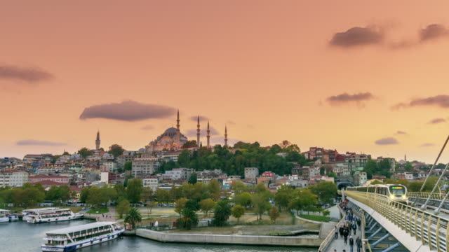 Süleymaniye-Moschee-Sonnenuntergang-Timelapse