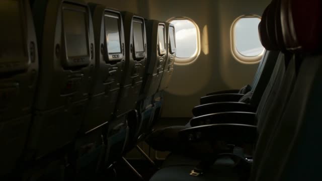 Interior-of-Airplane-during-flight-without-Passengers