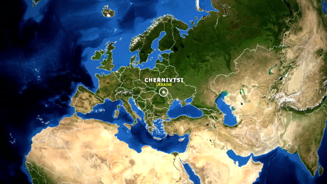 EARTH-ZOOM-IN-MAP---UKRAINE-CHERNIVTSI