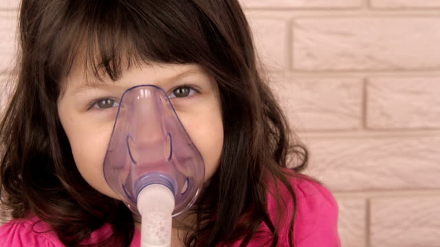 Asthma.-Child-with-an-inhaler.