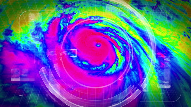 Vista-aérea-de-huracán-Radar-clima-vía-satélite