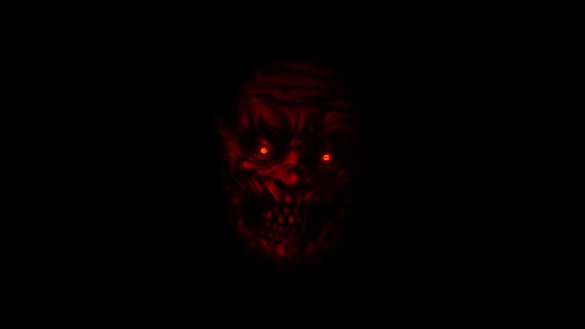 scary faces in the dark