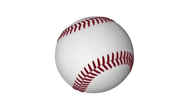 Baseball.-Looping-footage-has-4K-resolution.-White-background