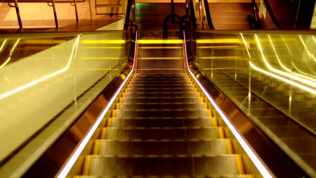 Illuminated-escalator-on-the-move