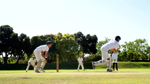 Batsman-hitting-a-ball-during-cricket-match
