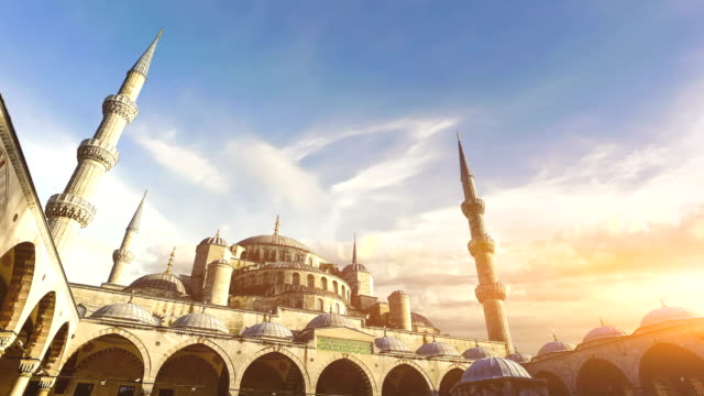 Cinemagraph---Mezquita-de-Ahmed-del-sultán-(Mezquita-Azul),-Estambul,-Turquía.
