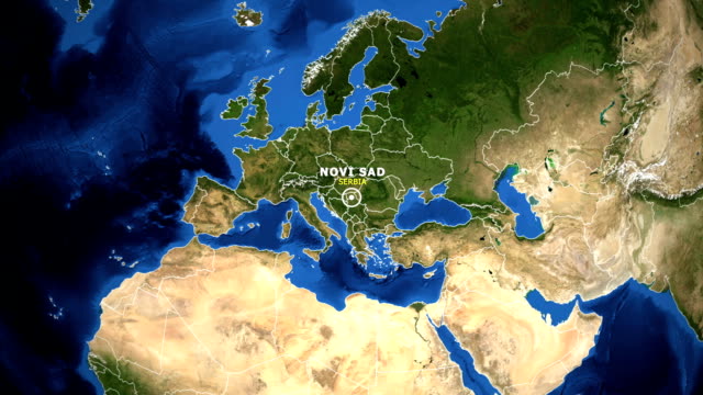 EARTH-ZOOM-IN-MAP---SERBIA-NOVI-SAD