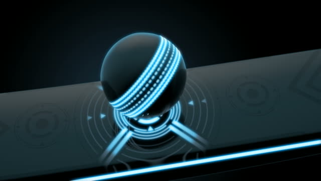 Cricket-Schläger-und-Ball-mit-Neonlichtern-und-leuchtet