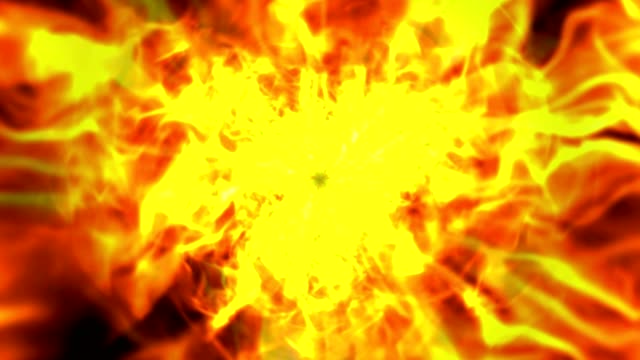 Fiery-Rings-Tunnel-Explosion,-Flames-Animation,-Rendering,-Background,-Loop