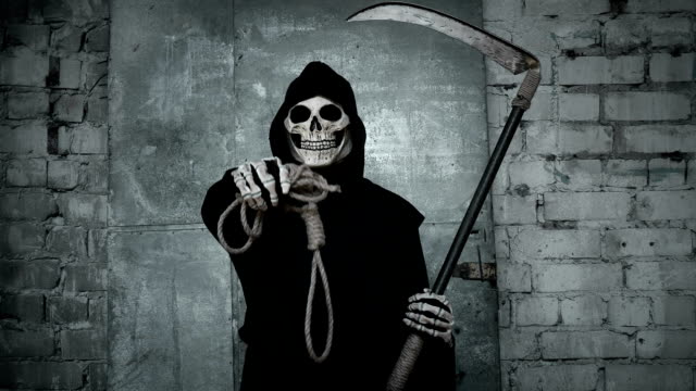 Death-with-a-scythe-stretches-out-a-hand-in-which-holds-a-rope-with-a-loop