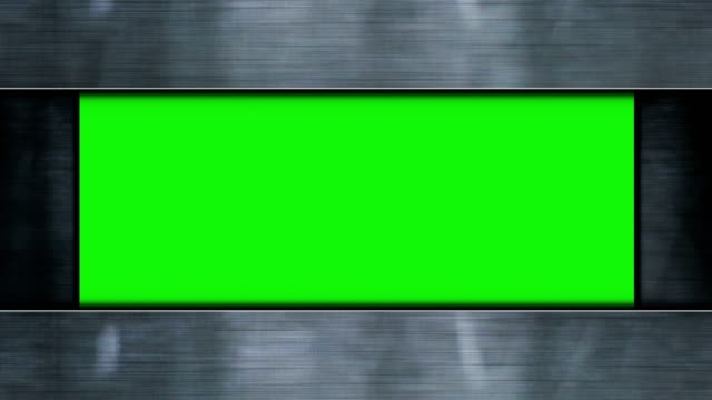 Metalltür-und-Green-Screen,-Animation,-Rendering,-Hintergrund