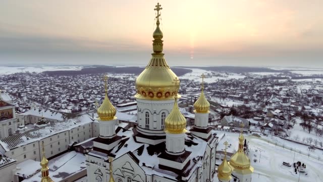 Kirche-des-Klosters-in-Pochaev,-Ukraine