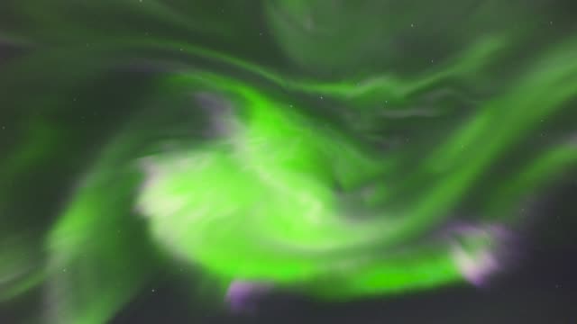 4K-Real-Time:-Northern-Lights-Aurora-Borealis-corona-in-North-Pole-Alaska---Stock-Video